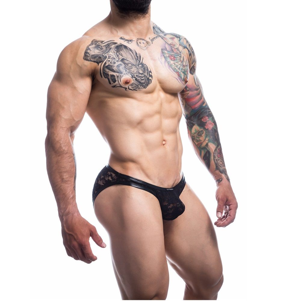 C4M L4CE Bikini Bulge Black Small for Him - Lingerie