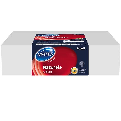 Mates Natural+ Condoms 144 Clinic Pack - Wellness