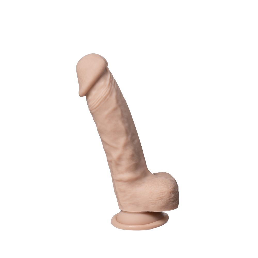 SilexD Real Skin 8-Inch Silicone Dildo with Balls for Her - Toys