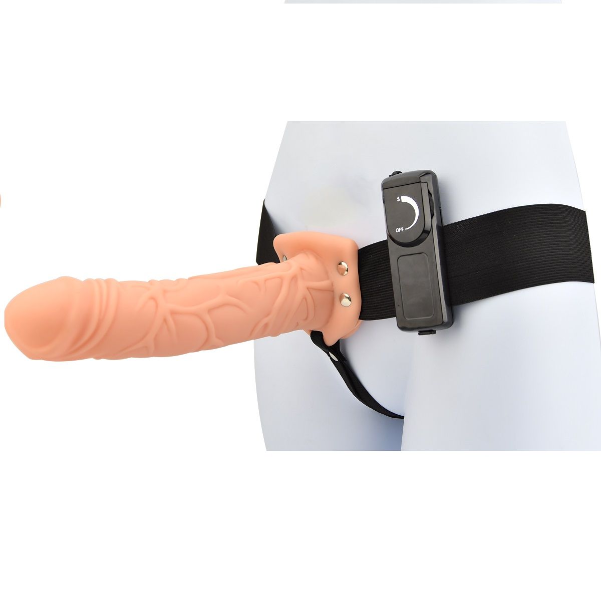 Loving Joy 8 Hollow Strap Textured Strap-On for Couples - Toys