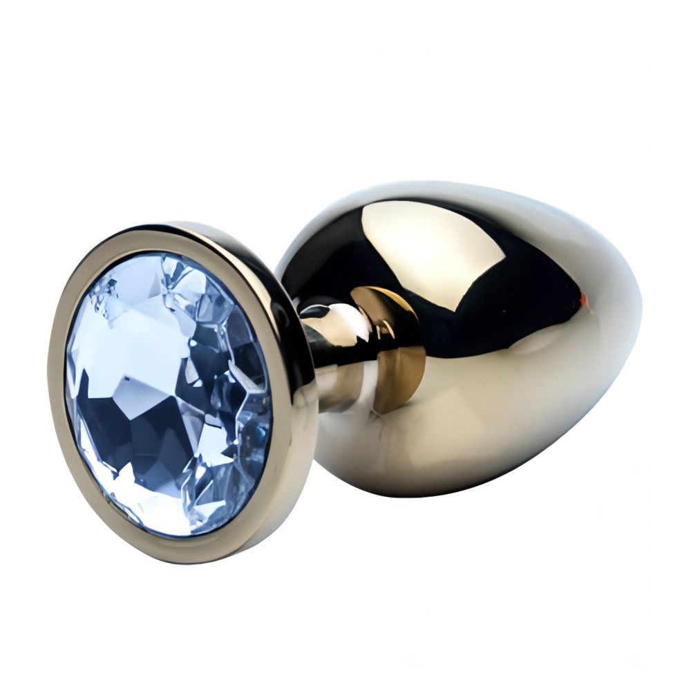 Precious Metals Large Gold Jewelled Butt Plug - Toys