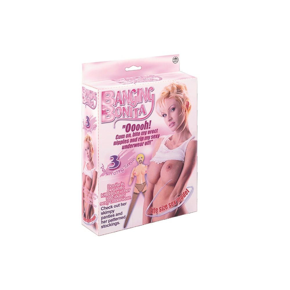NMC Banging Bonita 3-Opening Inflatable Doll - Toys