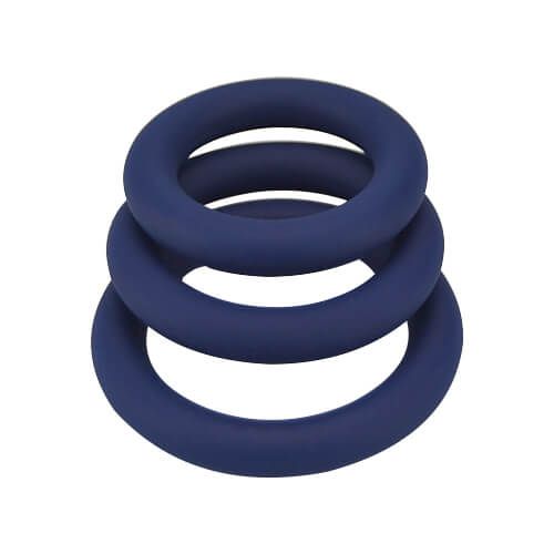 Loving Joy Thick Silicone Cock Rings 3 Pack for Him - Toys