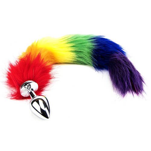 Furry Fantasy Rainbow Tail Butt Plug - Toys