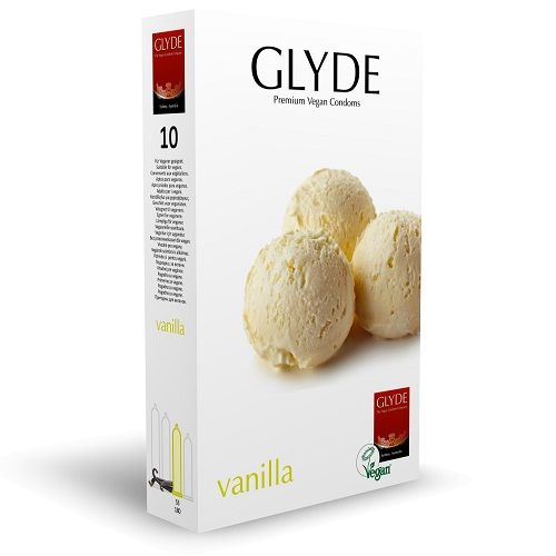 Glyde Ultra Vanilla Flavour Vegan Condoms 10 Pack - Wellness