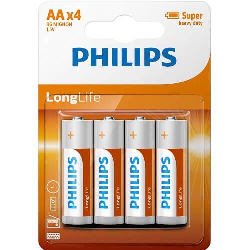 4 Pack AA Size Batteries - Wellness