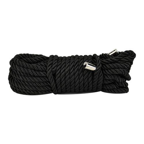 Bound to Please Silky Bondage Rope 10m Black for Couples - Play