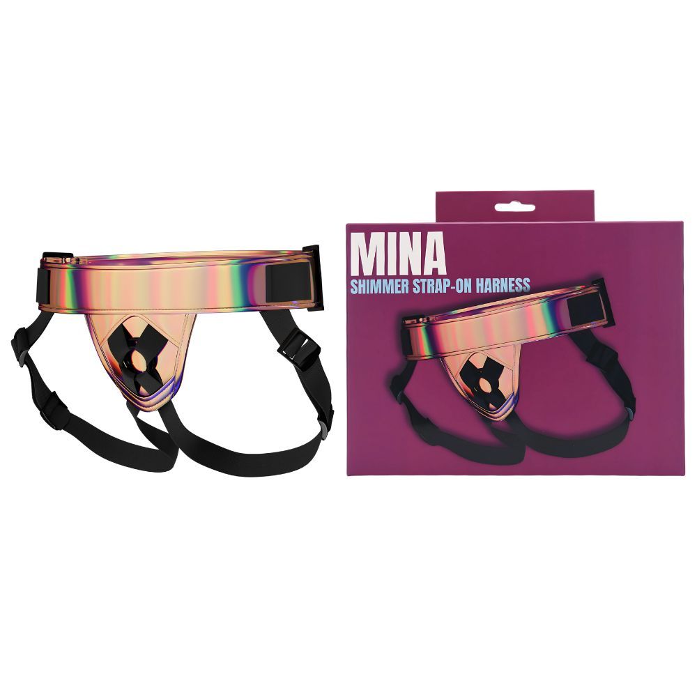 Mina Shimmer Strap On Harness for Couples - Toys