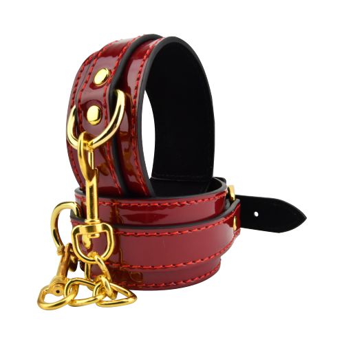 Bound to Please Red Ankle Cuffs for Couples - Play