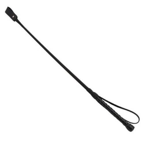 Bound Noir Nubuck Leather Riding Crop for Couples - Play