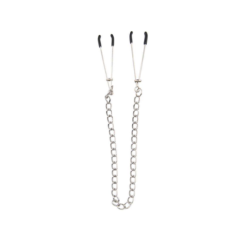 Bound to Please Nipple Clamps & Chain for Couples - Toys