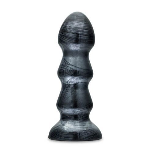 Jet Black Jack Large Ribbed Butt Plug 7 inches - Toys