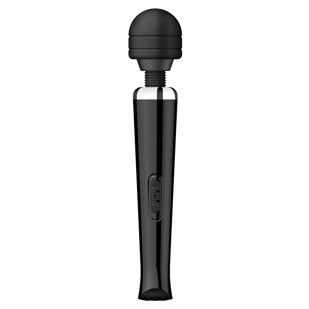 Loving Joy Rechargeable Magic Wand Vibrator Black for Her - Toys