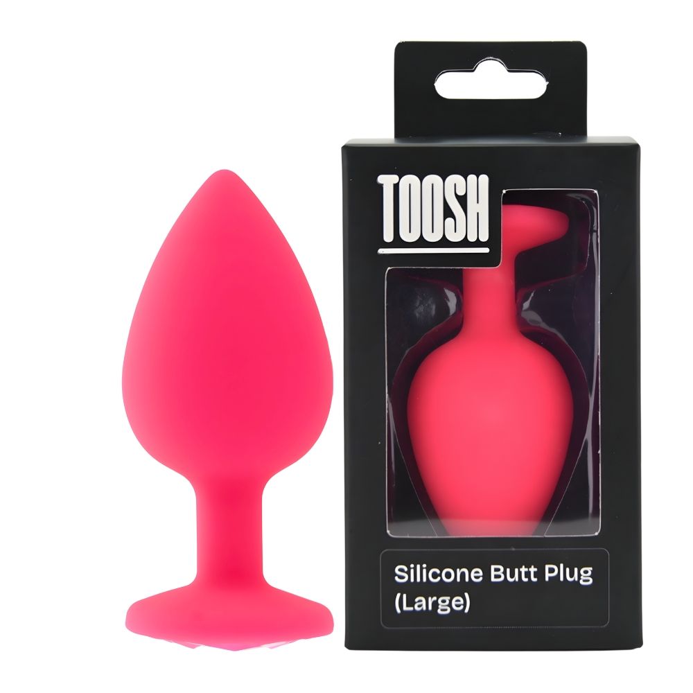 Toosh Pink Silicone Butt Plug Large - Toys