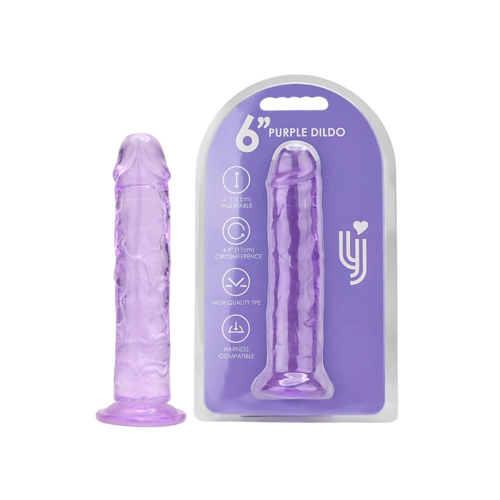 Loving Joy 6-Inch Suction-Cup Dildo Purple for Her - Toys