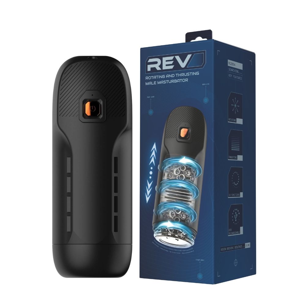 Rev Rotating and Thrusting Male Masturbator for Him - Toys