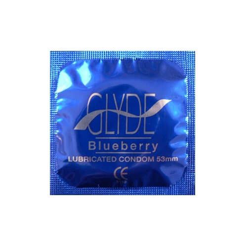 Glyde Ultra Blueberry Flavour Vegan Condoms 100 Bulk Pack - Wellness