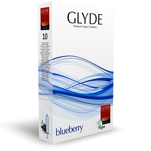 Glyde Ultra Blueberry Vegan Condoms 10 Pack - Wellness