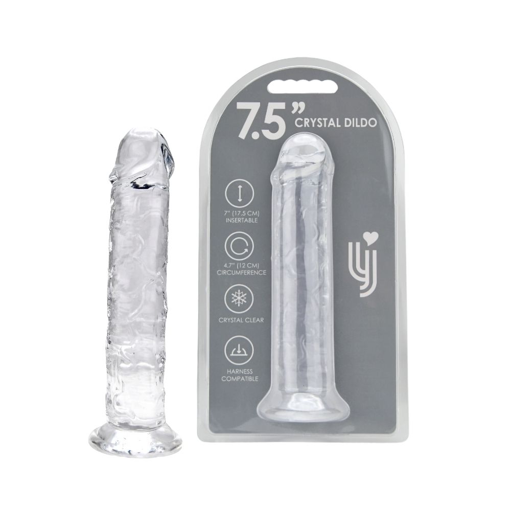 Loving Joy 7.5-Inch Suction-Cup Dildo Clear for Her - Toys