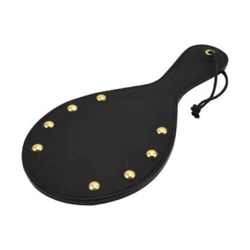 Bound Noir Paddle with Brass Stud Detail for Couples - Play