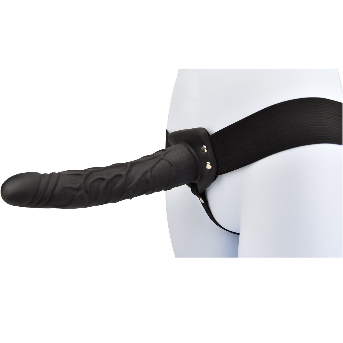 Loving Joy 9-Inch Hollow Strap On Black for Couples - Toys
