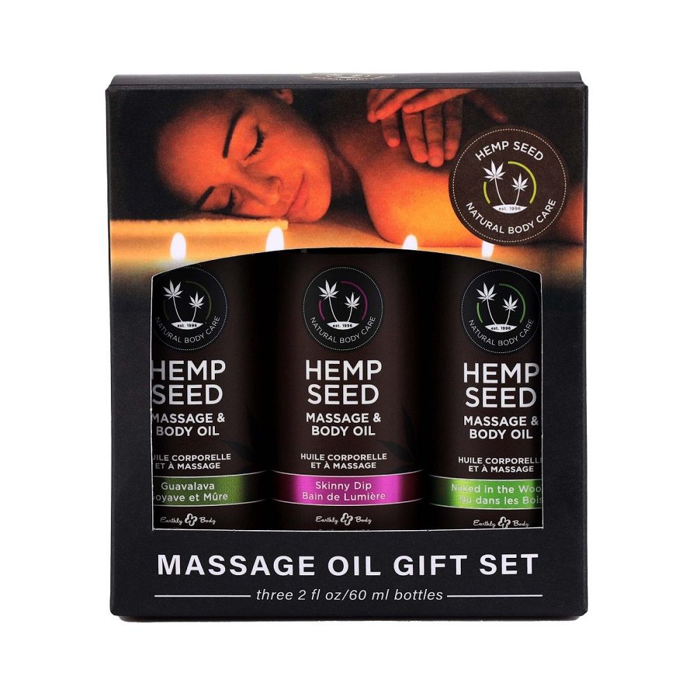 Earthly Body Massage Oil Gift Set Box for Couples - Wellness