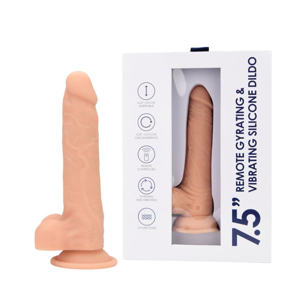 Loving Joy 7.5" Remote Gyrating & Vibrating Dildo for Her - Toys
