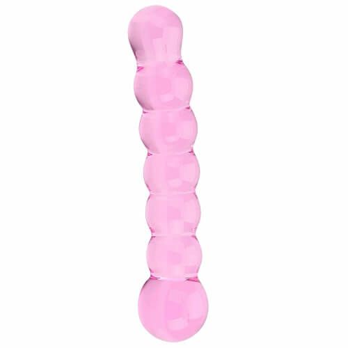 Spectrum Ribbed Glass Dildo for Her - Toys