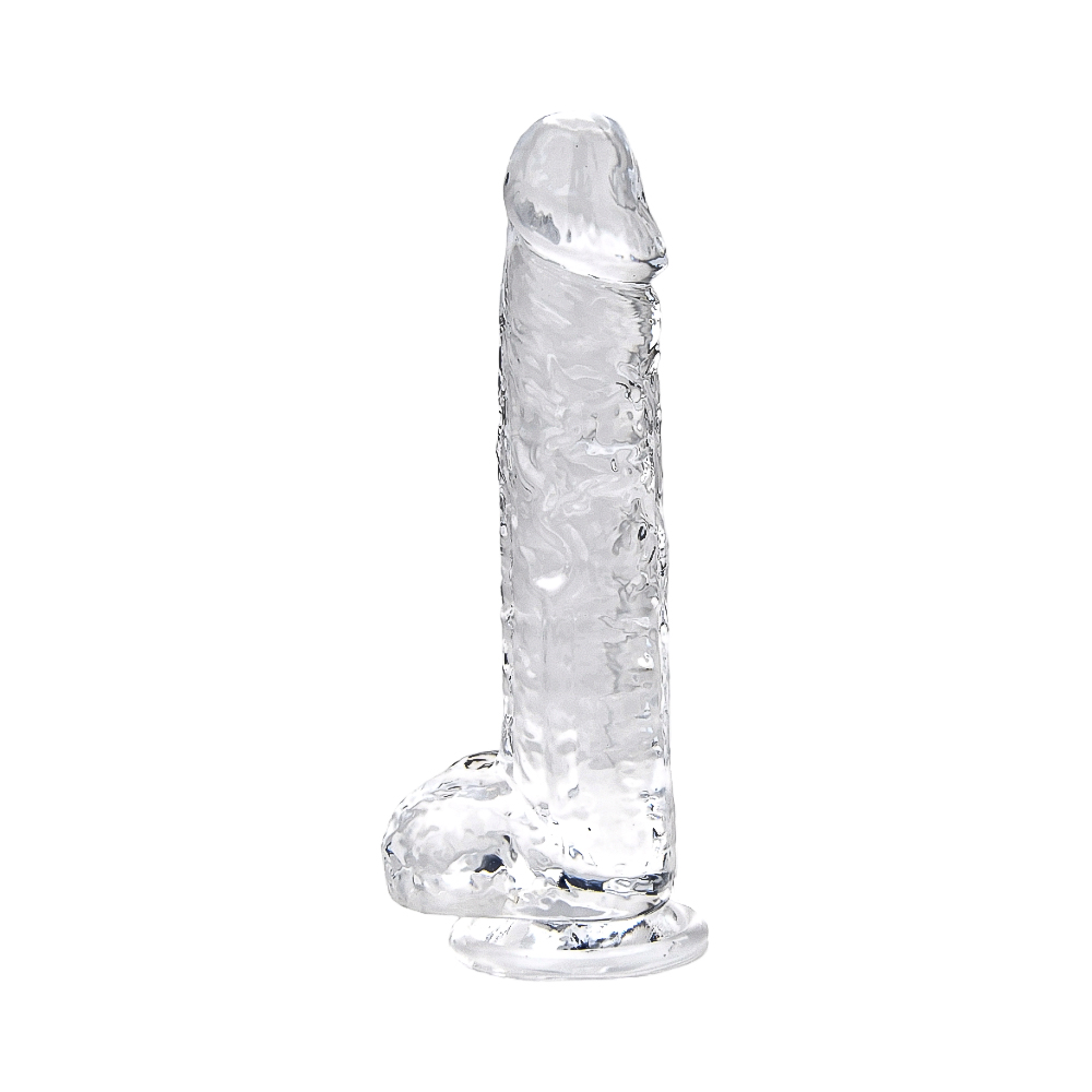 Loving Joy 7-Inch Dildo with Balls Clear for Her - Toys