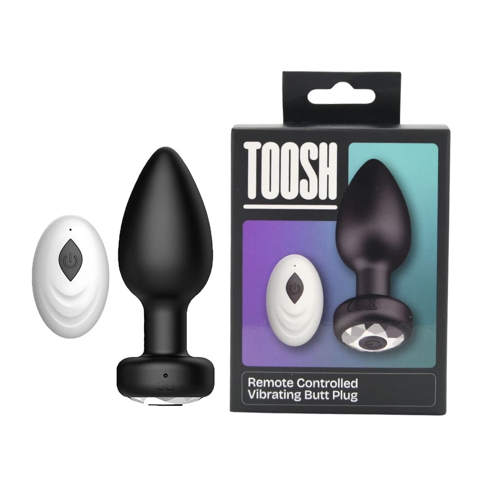 Toosh 3-Inch Remote Silicone Vibrating Butt Plug - Toys