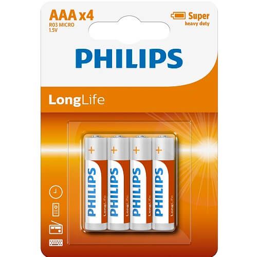 4 Pack AAA Size Batteries - Wellness