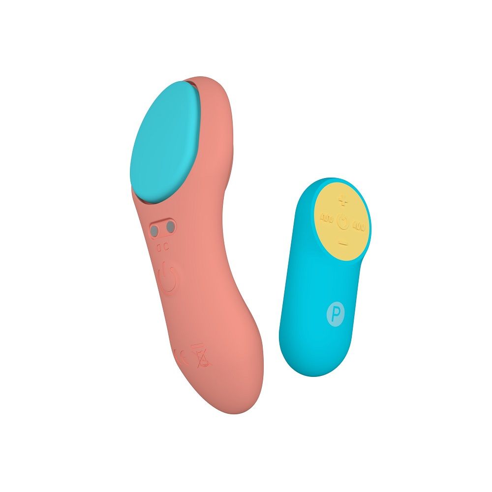 Party Color PANTY Orange Wearable Remote Vibrator - Toys